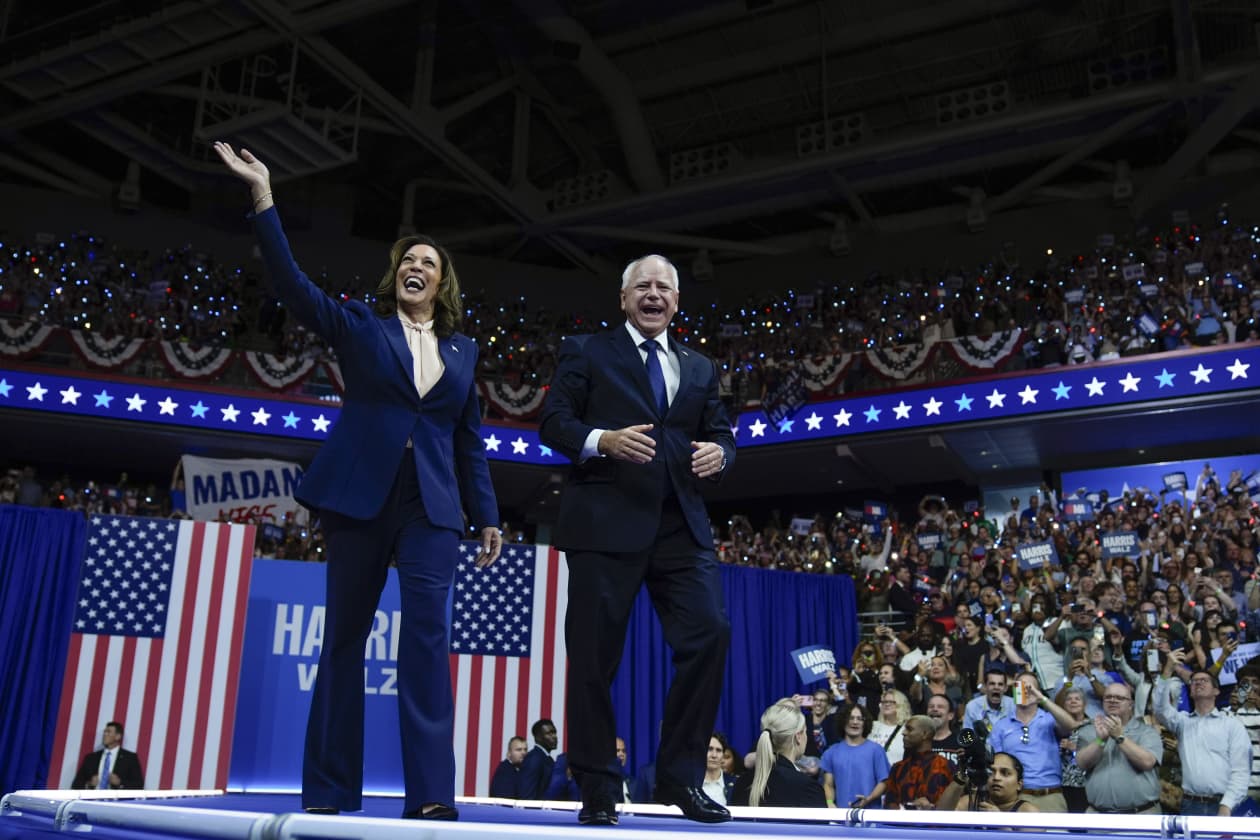 Early Harris-Walz rallies feature big crowds, talk of ‘joy’ and ...