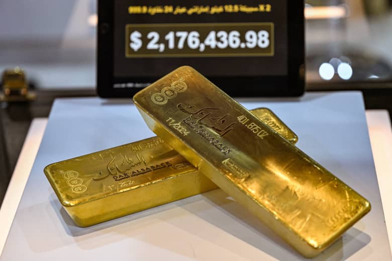 Gold prices were off about 0.8% on Monday near $2,634 an ounce