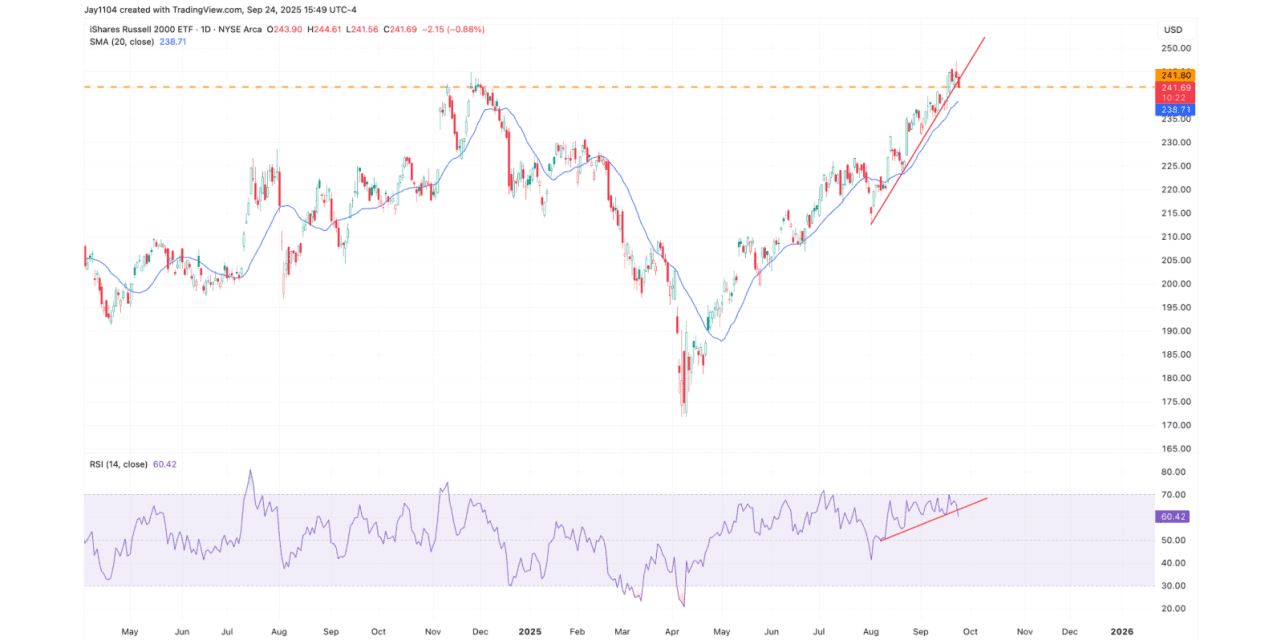 After record highs small caps have broken below an uptrend, warns Mott ...
