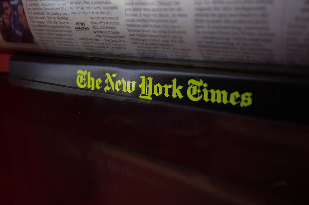 New York Times stock gains as adjusted profit rises by 41%