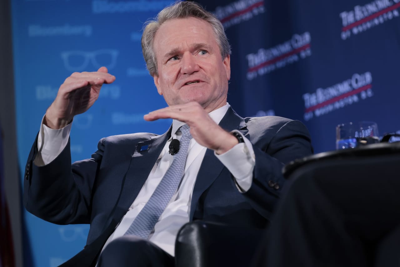 Bank of America’s CEO says he’s bullish on the U.S. economy as earnings edge past expectations