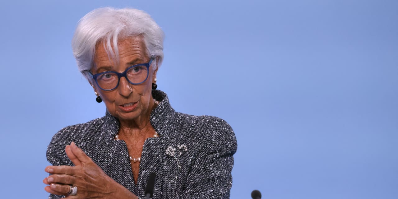 The eurozone economy is facing “headwinds”, says the European Central Bank’s Lagarde