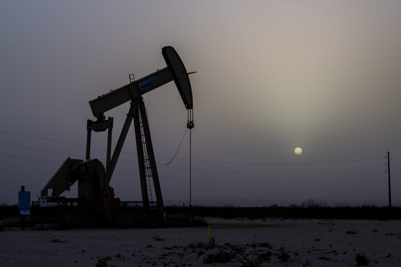 Oil prices touch 2-week lows with U.S. supplies up a 4th week in a row