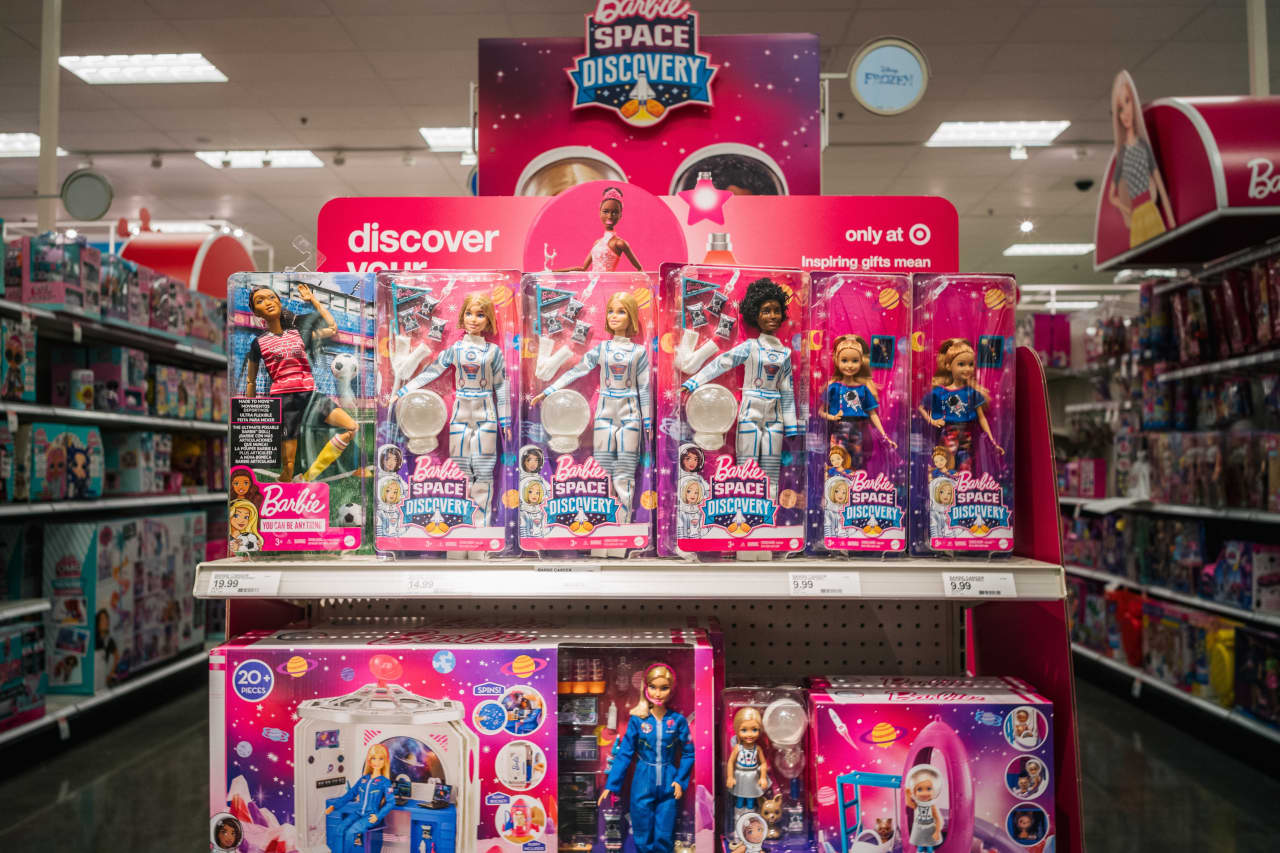 Mattel says demand for its toys is improving and its stock price is rebounding.