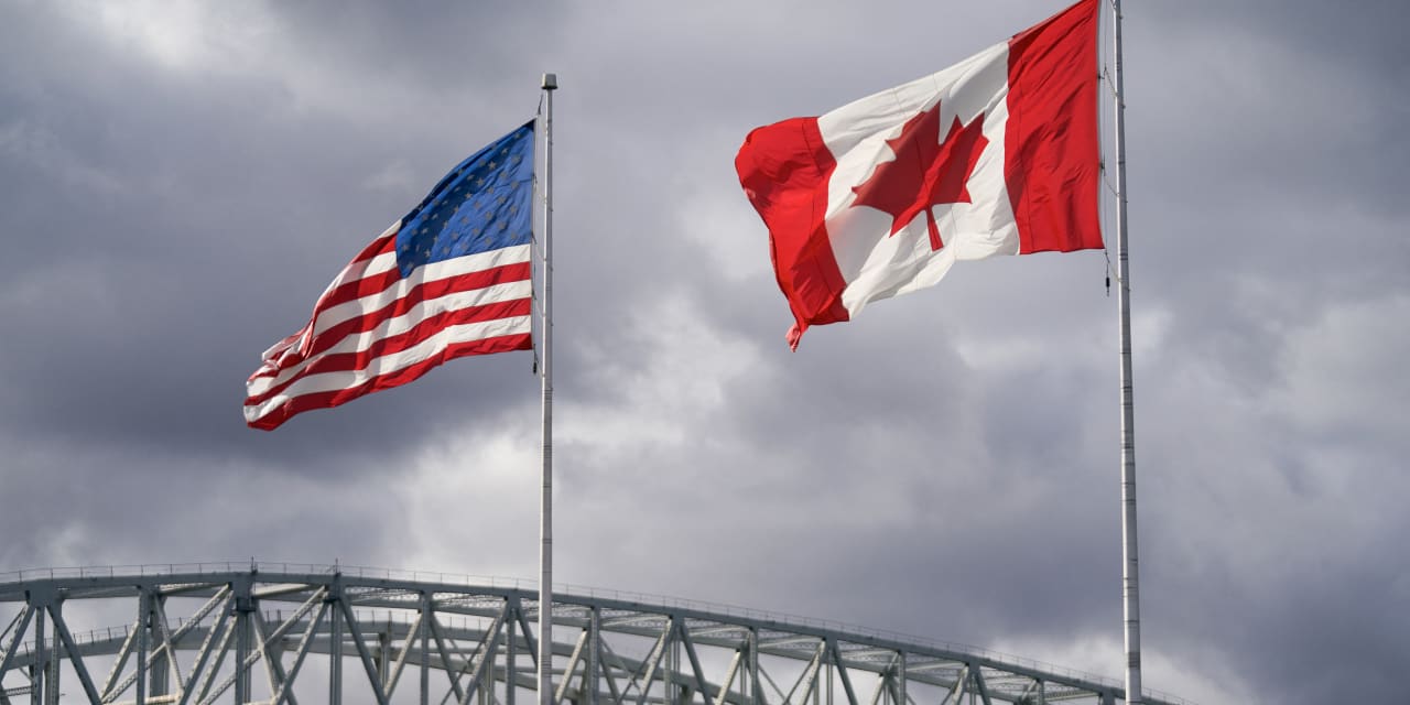 Stock futures slip as U.S. and Canada appear headed for trade war