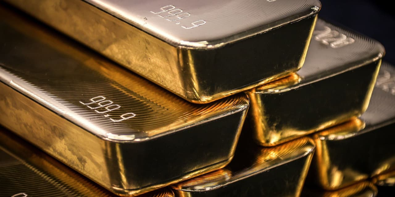 Gold futures edge lower after topping $2,150