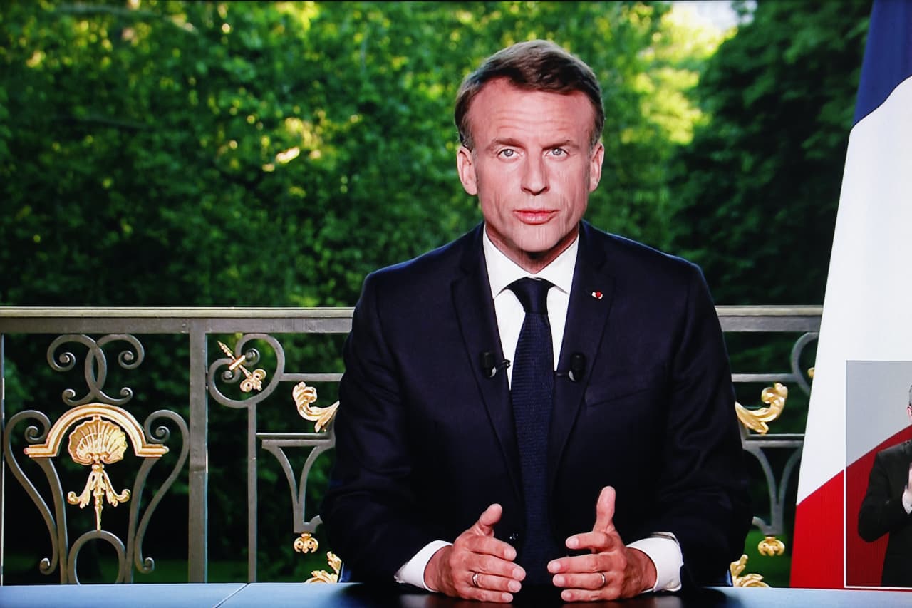 ‘This could be a problem.’  French stocks and bonds fell after Macron called for an election.
