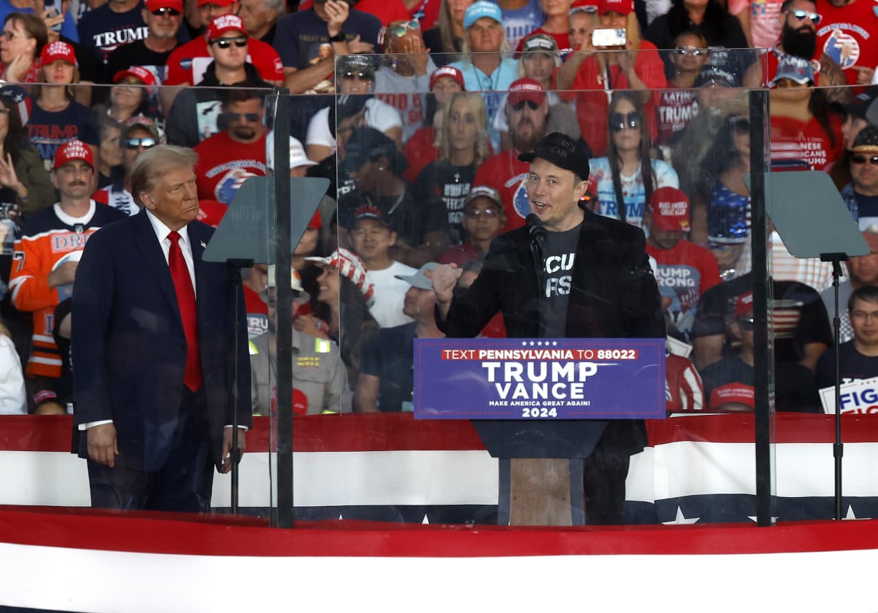 ‘DJT’ stock continues rally after Elon Musk joins Trump onstage in Pennsylvania