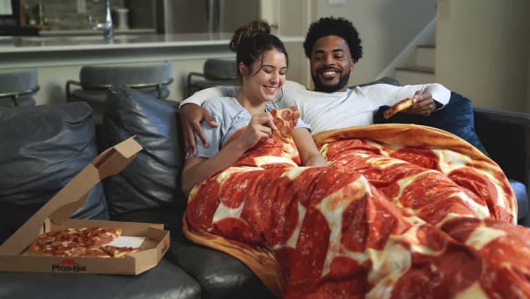 Pizza hut weighted online blanket