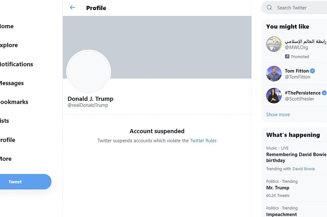 Twitter Permanently Suspends Trump S Account Marketwatch