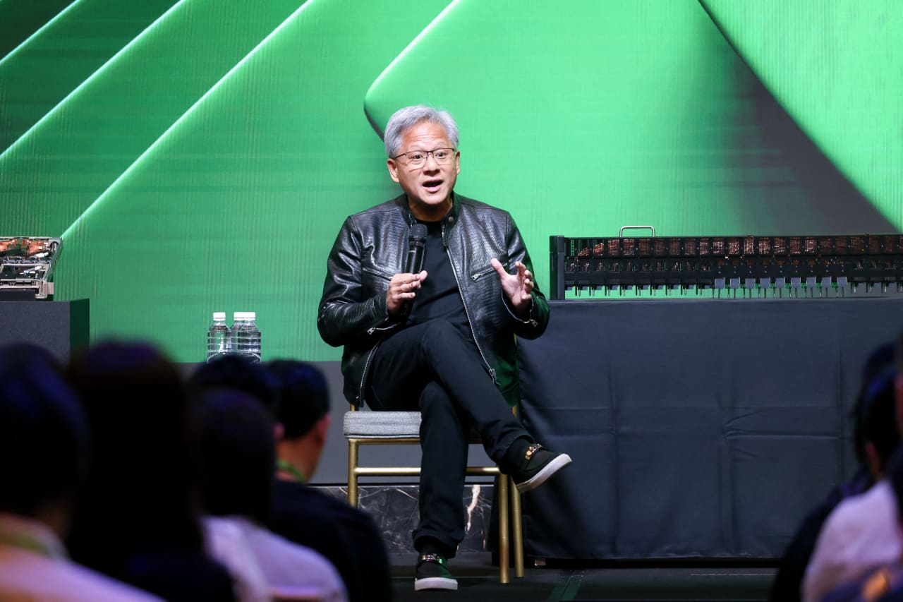 Nvidia and Meta CEOs trade praise during AI tech-bro chat at graphics show