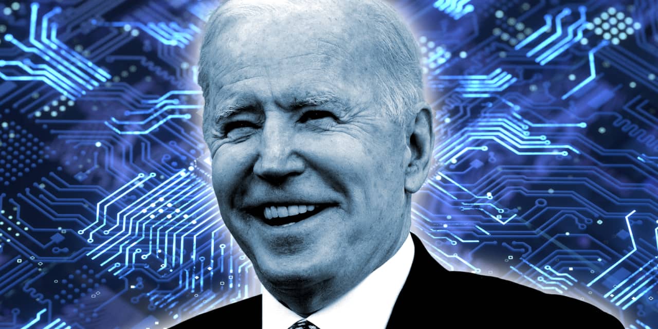 Semiconductor stocks are getting a lift from Biden's big spending plan