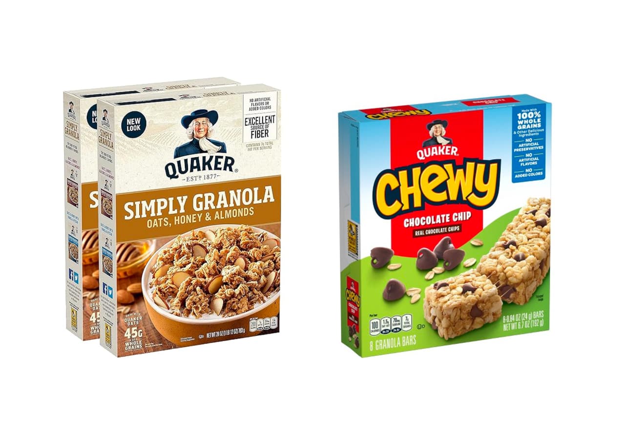 Quaker Oats recalling dozens of Chewy Bars and cereals over salmonella