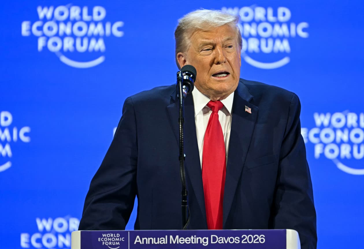 President Donald Trump spoke Wednesday during the World Economic Forum’s annual meeting in Davos, Switzerland.