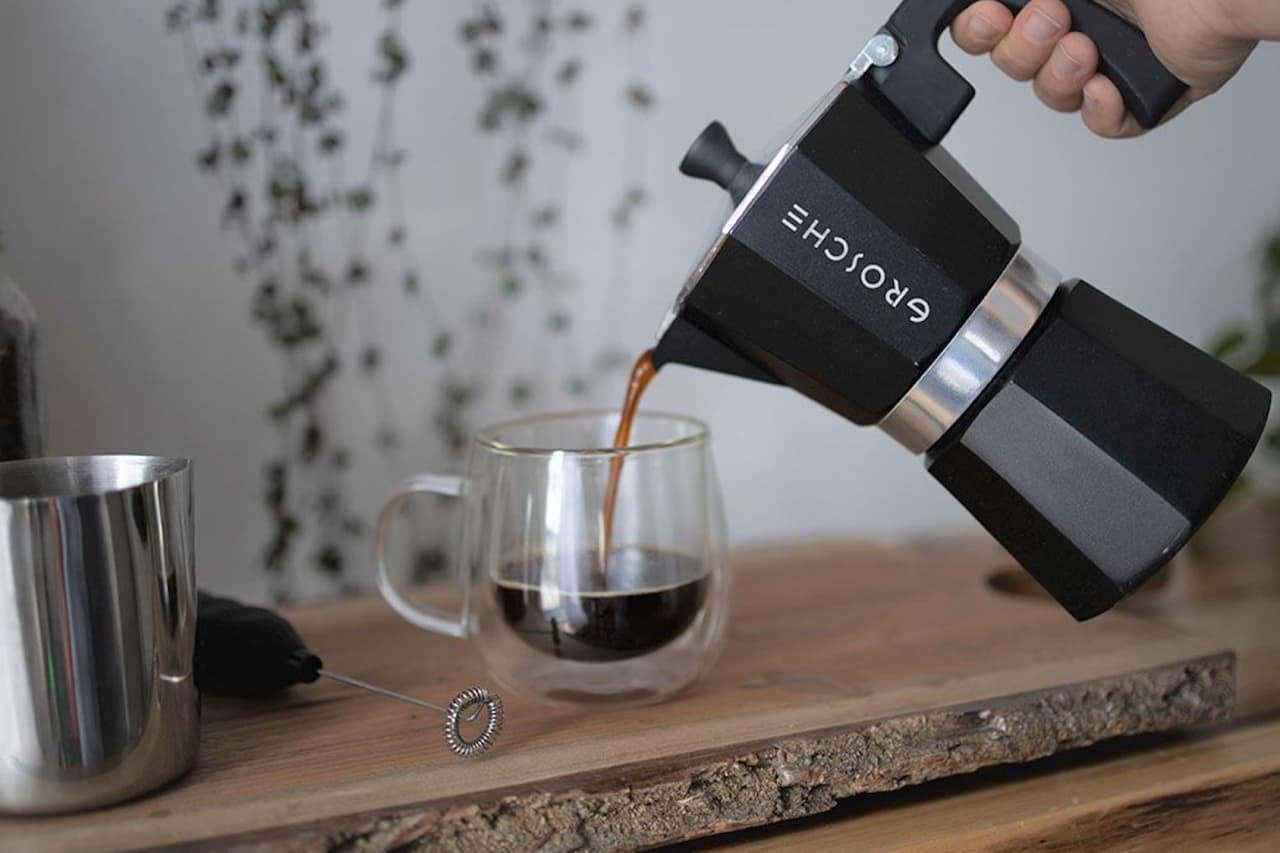 GROSCHE Milano Stovetop Espresso Maker Moka pot 1 espresso Cup