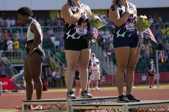 Olympic hammer thrower Gwen Berry turns away from flag during national anthem: 'I feel like it was a setup' - MarketWatch