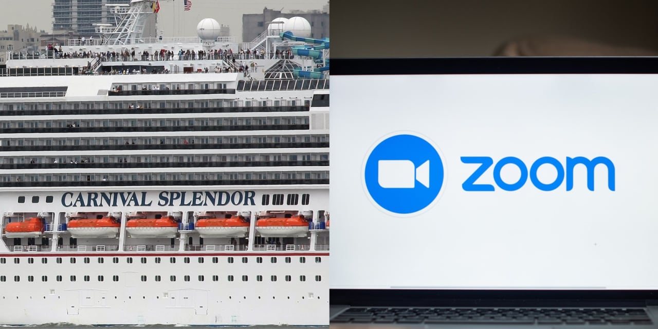 22 stocks, including Carnival and Zoom, that are down 30% or more from 52-week highs