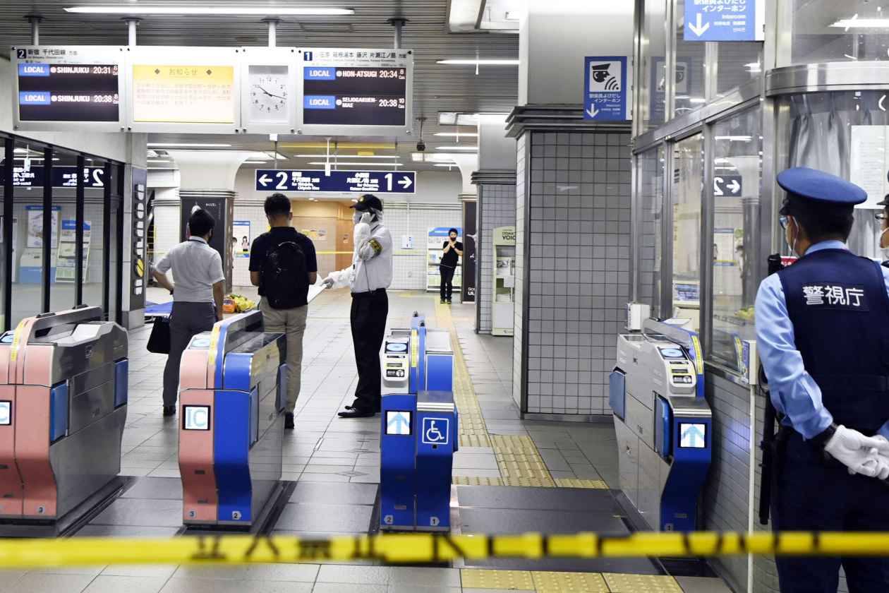 At least 10 passengers injured in a stabbing spree on a Tokyo train ...