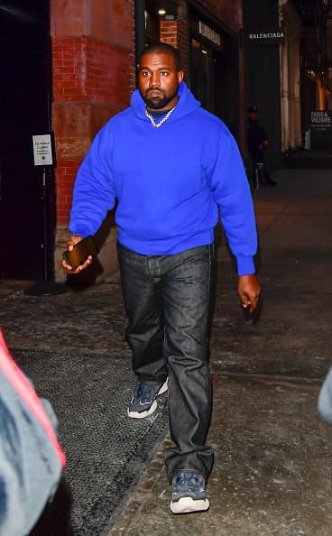 Kanye discount blue hoodie