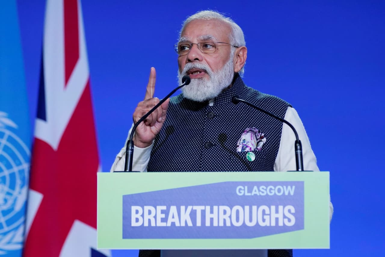 India's Modi Surprises COP26 Climate Summit With 2070 Target For Net ...