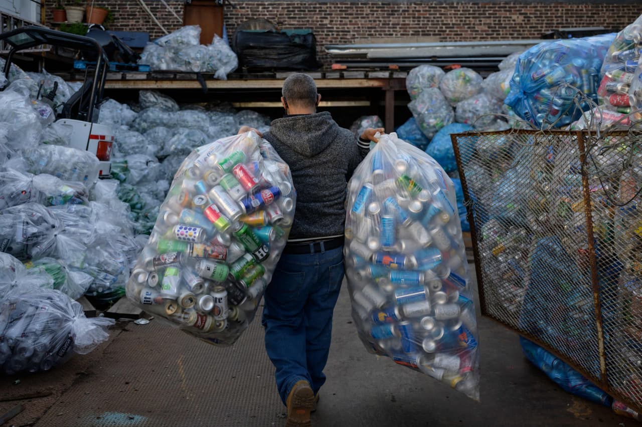 recycle cans and bottles