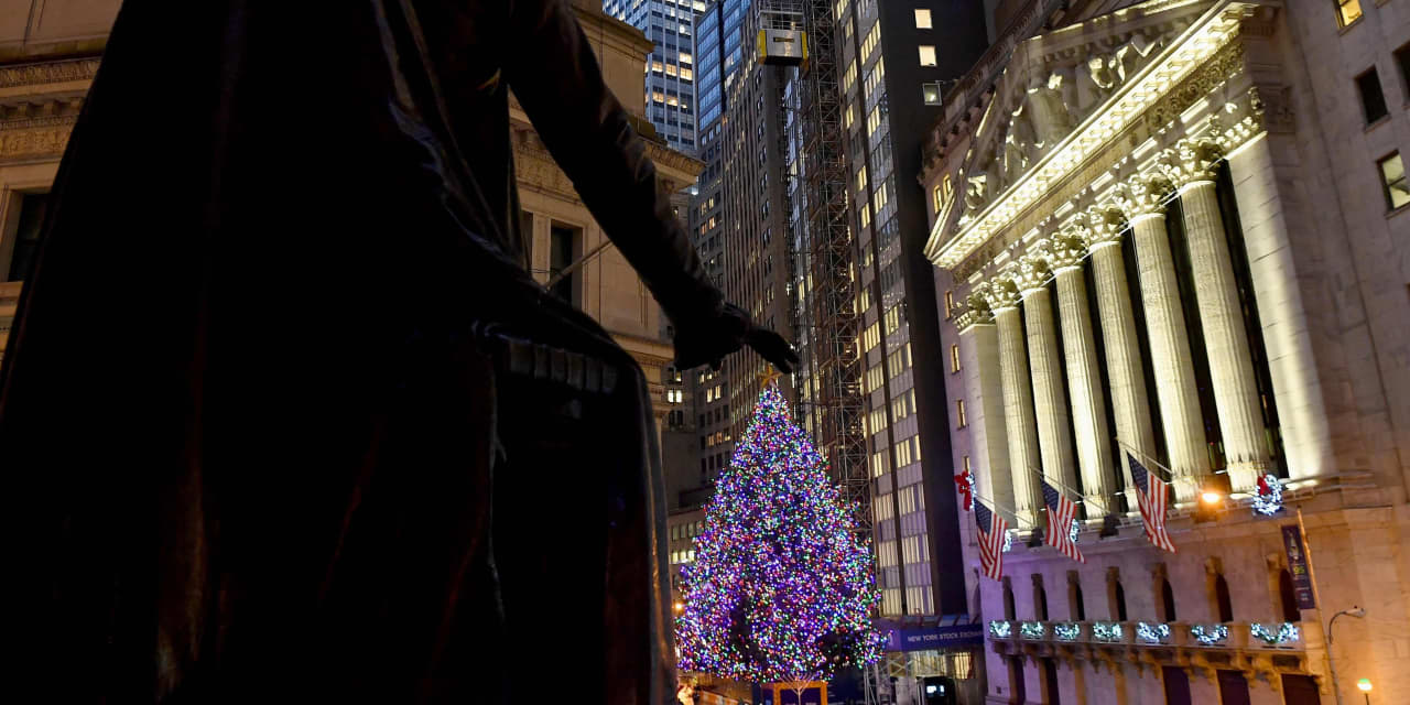 Dow futures gain more than 100 points ahead of first trading day of 2022