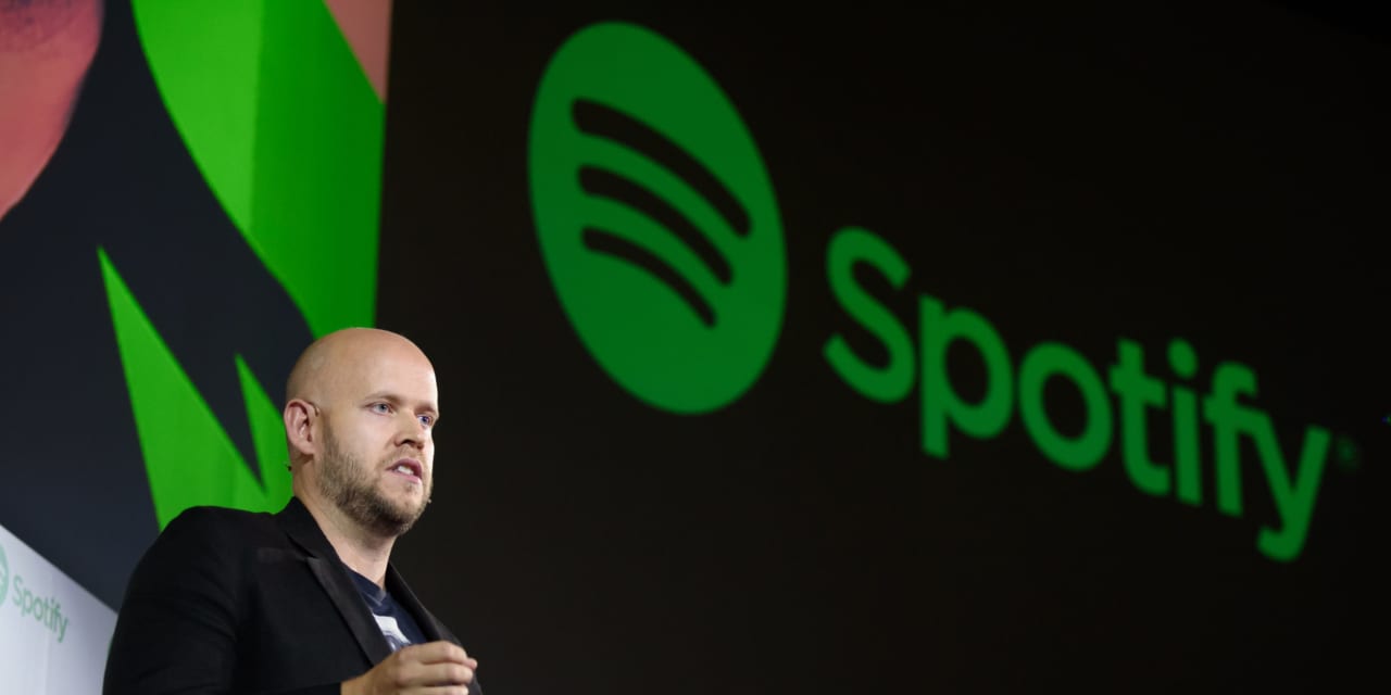 #: Spotify shares surge on CEO Daniel Ek’s bullish growth outlook