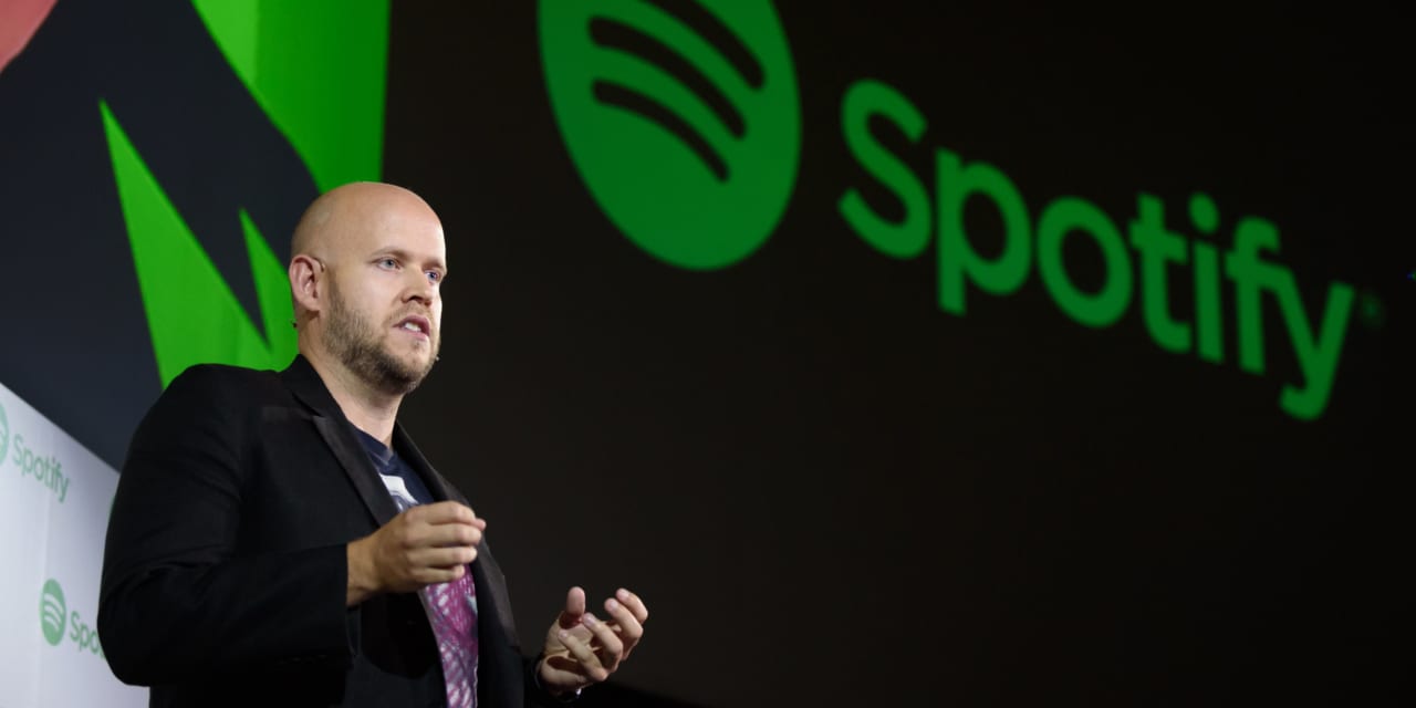 #: Spotify shares surge on CEO Daniel Ek’s bullish growth outlook