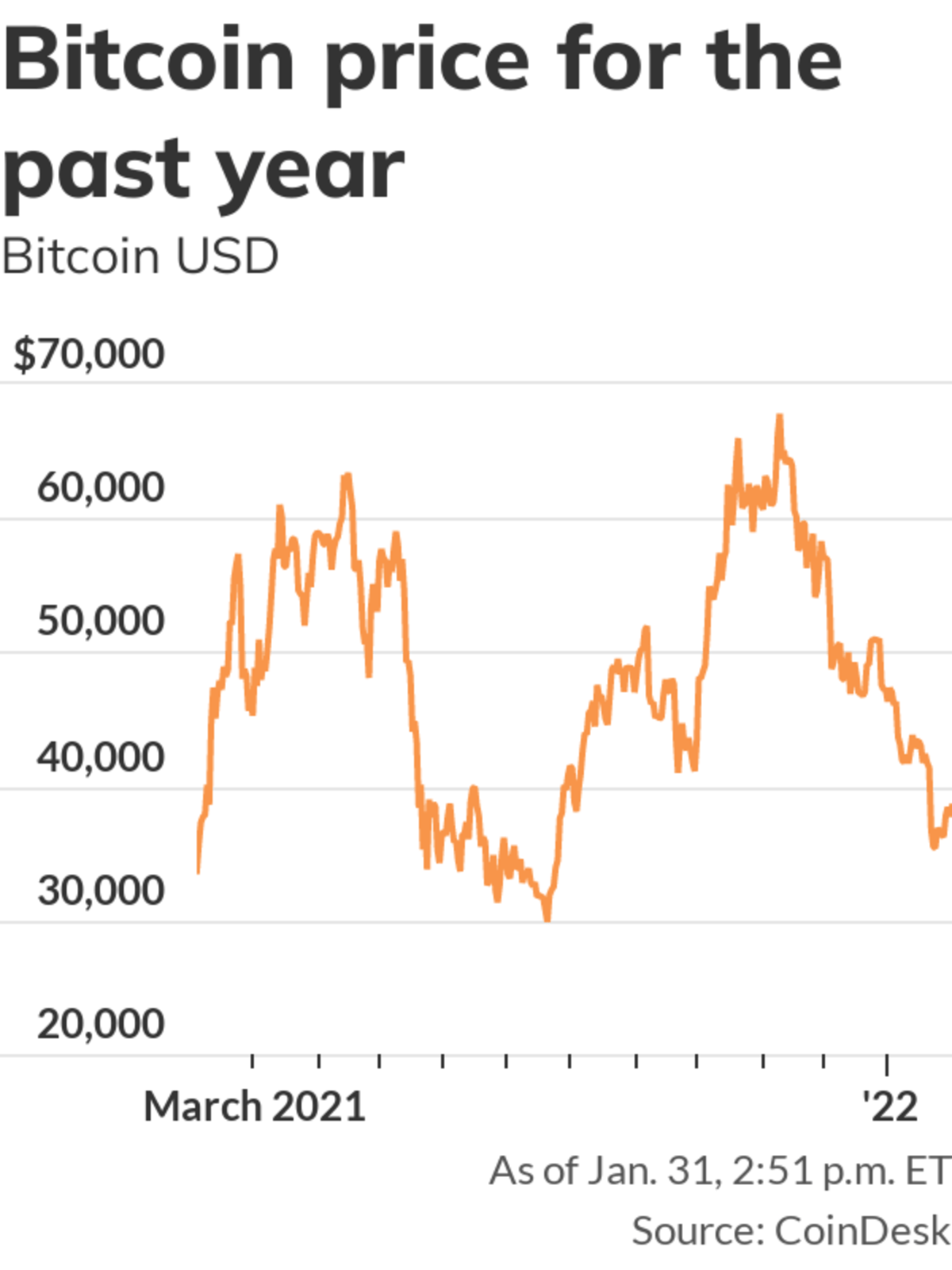 Bitcoin owners expect a rebound to $55,000 in six months, study finds -  MarketWatch