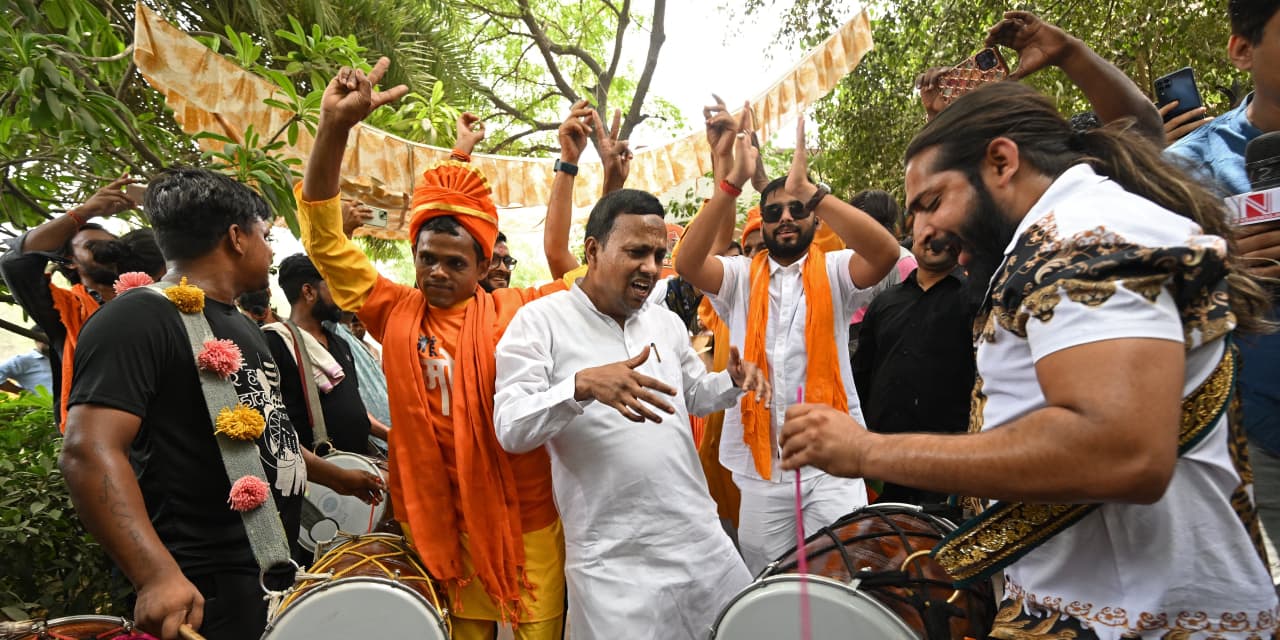 Indian stocks crushed as ruling BJP may fall short of majority  MarketWatch