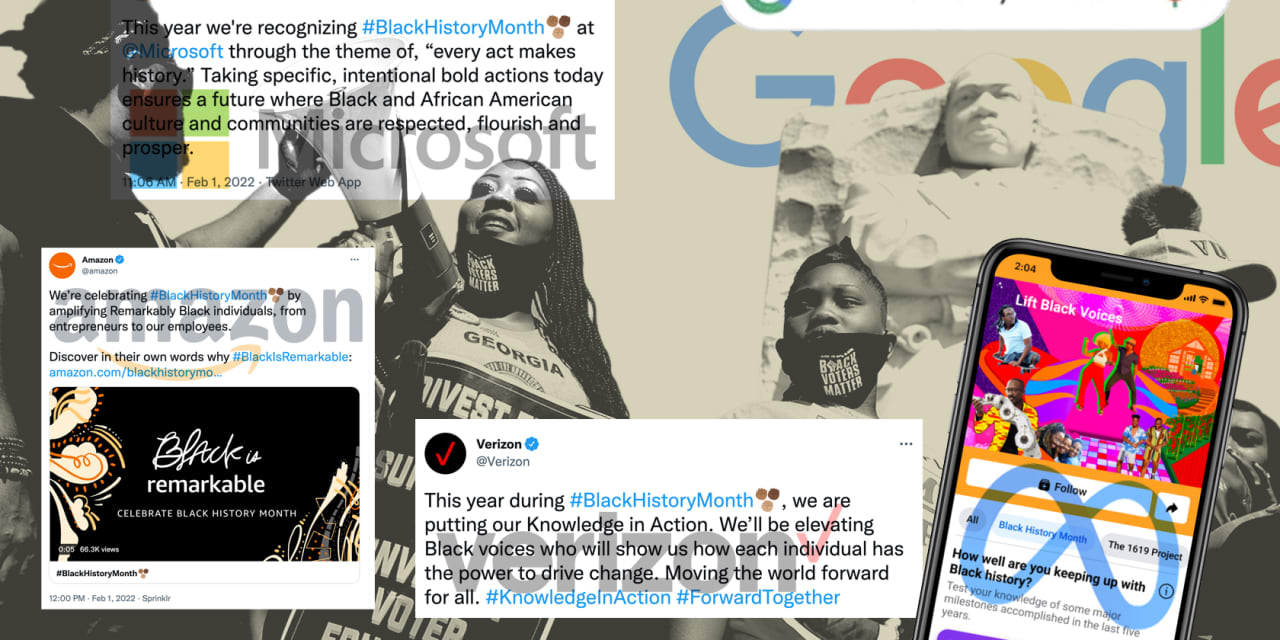 #: Facebook, Google, Amazon and more marked Black History Month with fanfare — after donating to lawmakers who blocked voting rights bills