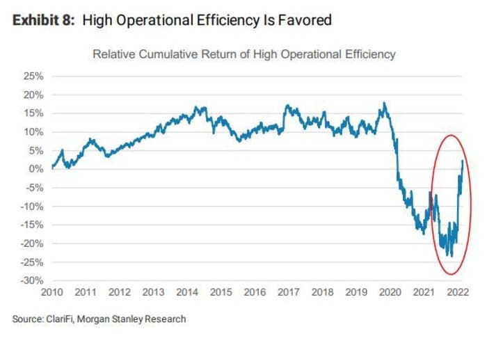 In a challenging environment, these stocks are delivering what the market wants to see, says Morgan Stanley