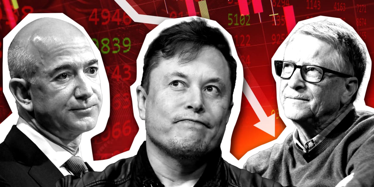 The billionaires are bleeding. Elon Musk, Jeff Bezos and other top earners have lost nearly $200 billion in 2022. - MarketWatch