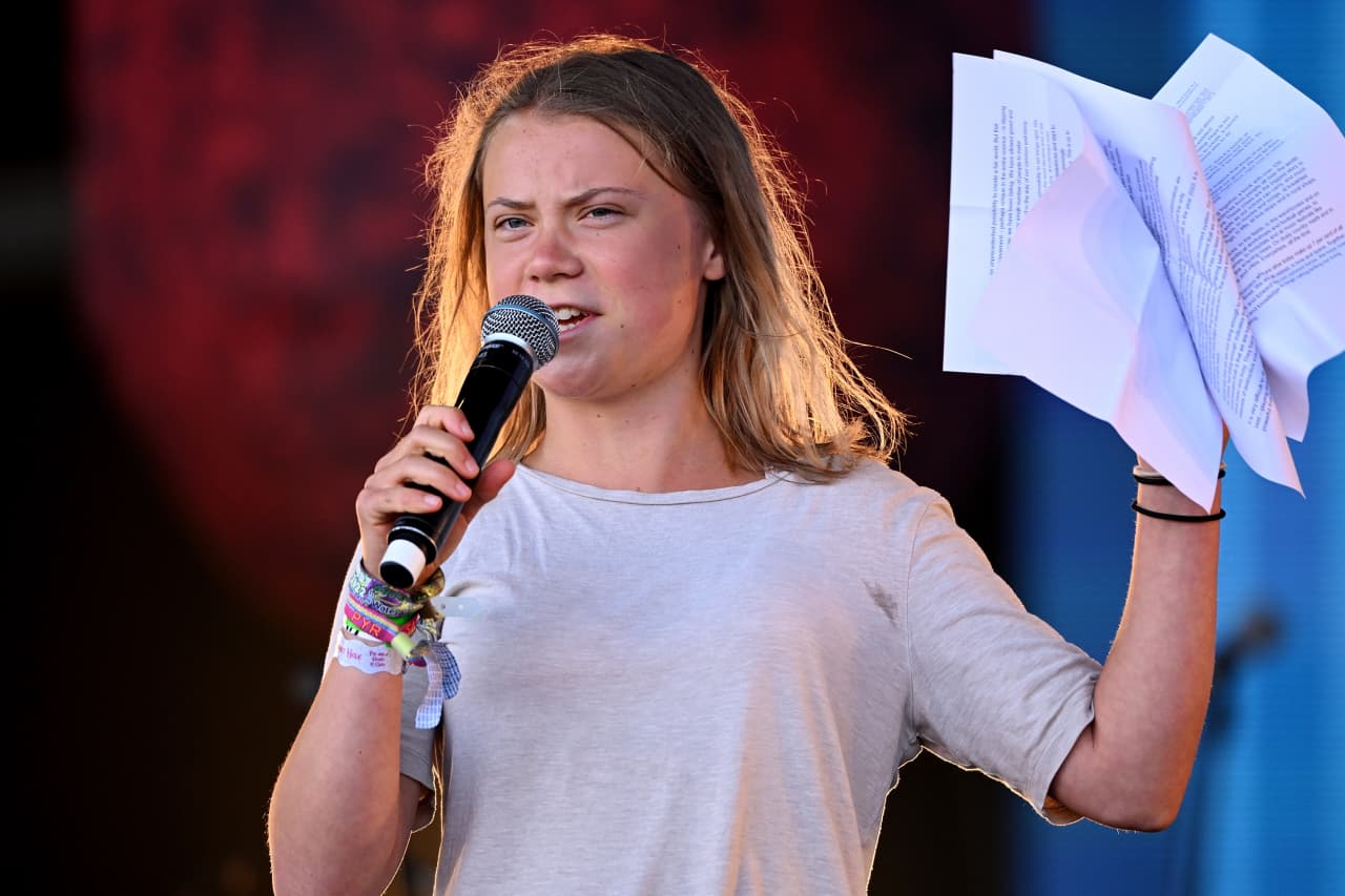 Greta surprises Glastonbury: Stop oil 'loopholes,' she tells roaring crowd  - MarketWatch