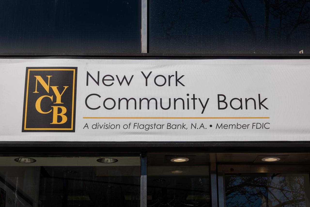 New York Community Bancorp’s stock jumps more than 30% after reporting narrower-than-expected loss