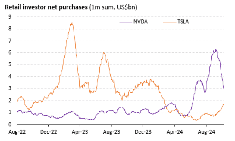 Retail investors buy into Tesla robotaxi event at the expense of Nvidia ...
