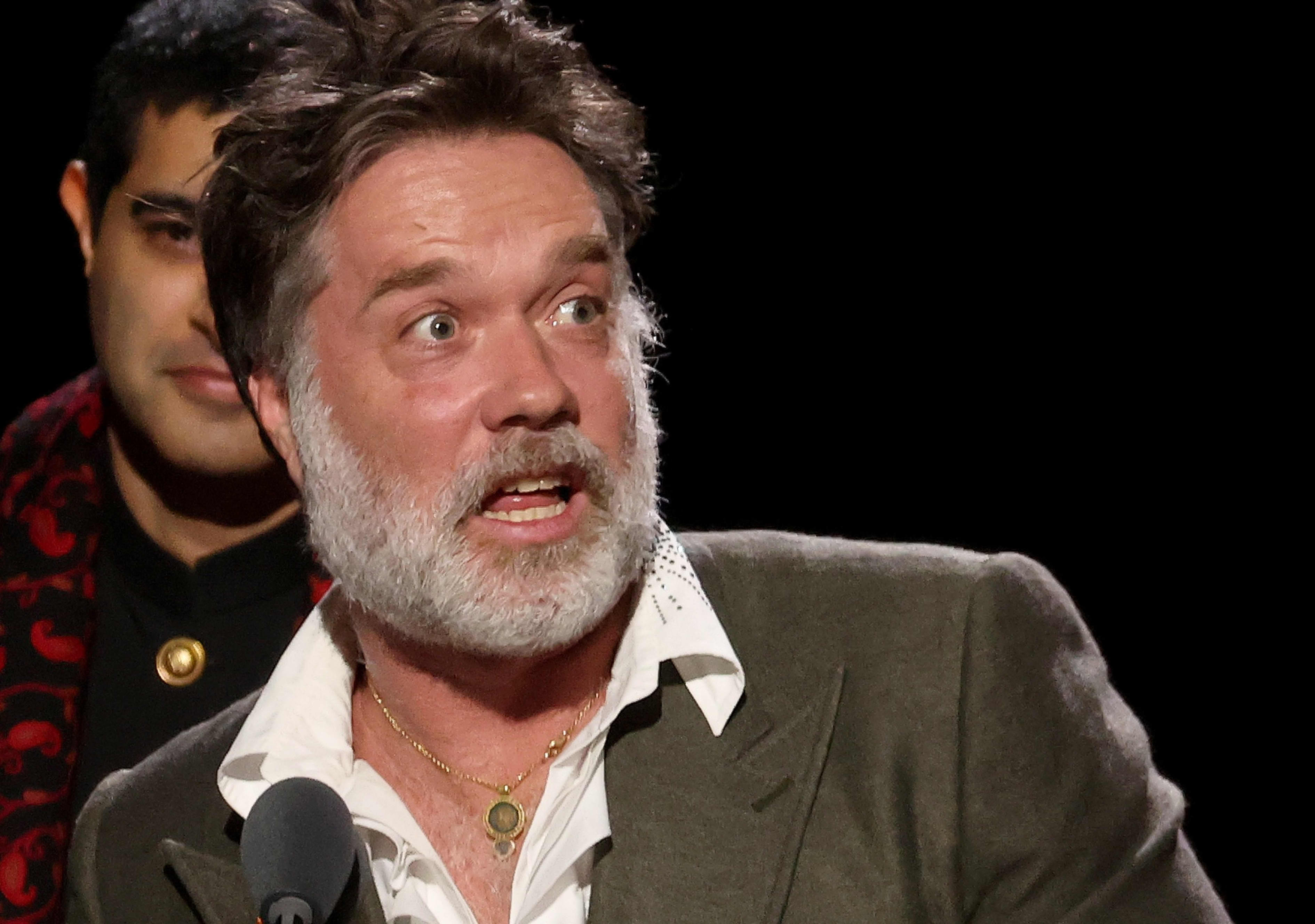 Rufus Wainwright accepting the Best Audio Book, Narration, and Storytelling Recording award for "Meditations: The Reflections Of His Holiness The Dalai Lama" on behalf of The Dalai Lama.