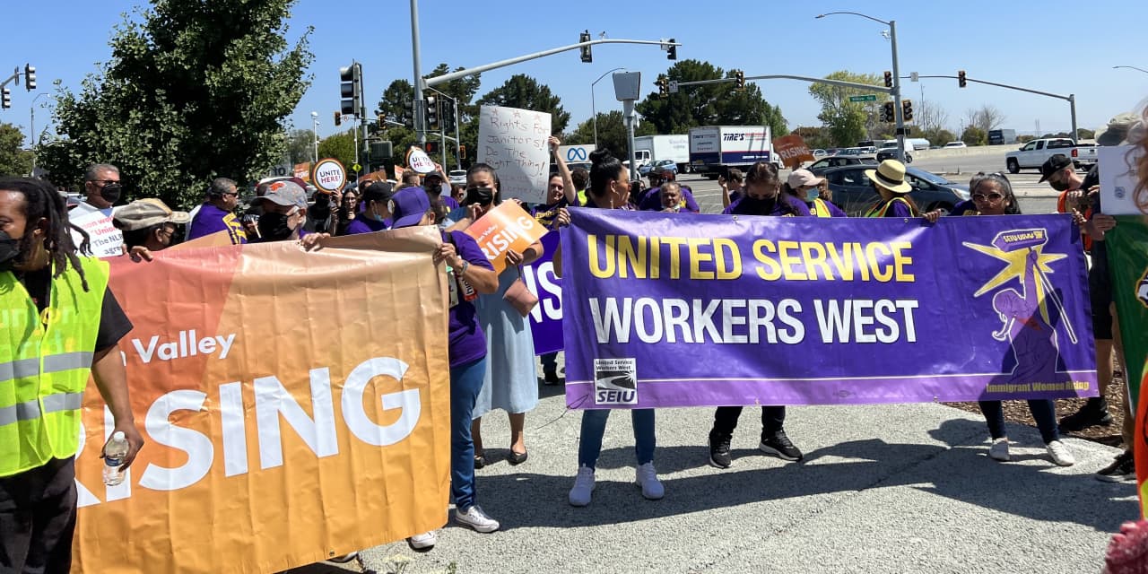 #: Facebook janitors protest layoffs and labor practices in Bay Area strike — with no end in sight