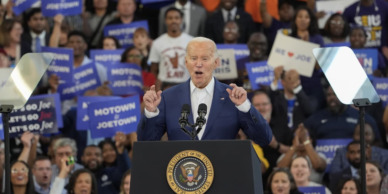 Biden tells rally audience in Detroit that he’s not anti-business, just ...