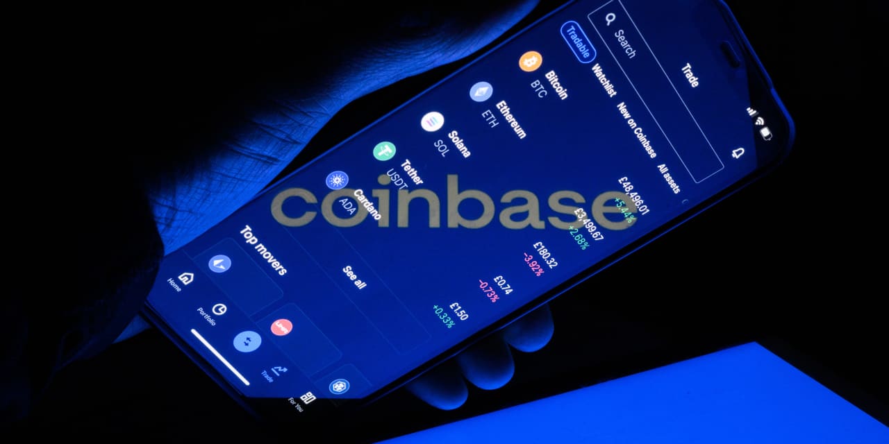 Coinbase stock down 13% after crypto exchange discloses SEC warning