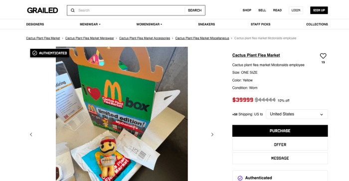 McDonald’s ‘adult Happy Meal’ toys are selling for up to $300,000 on eBay