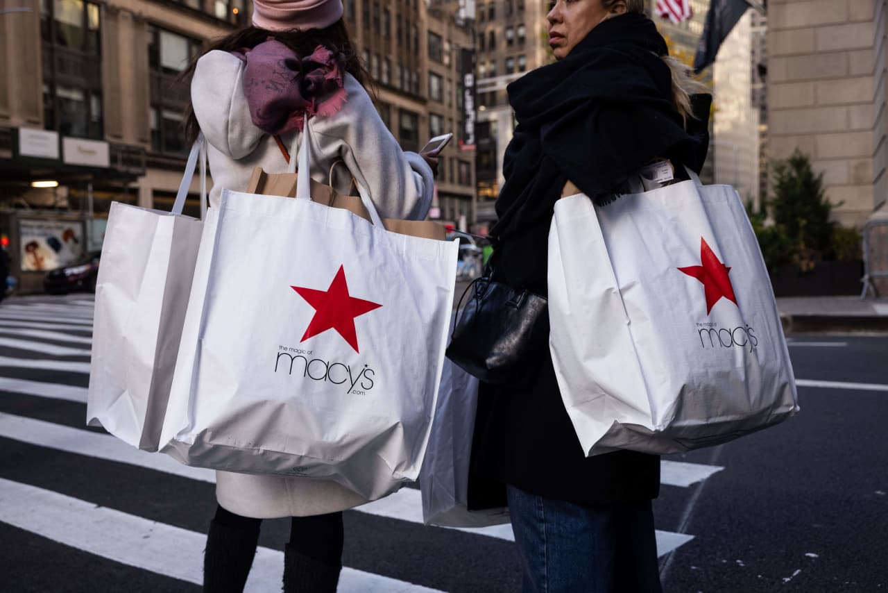 Macy’s stock climbs after sales fell again, but beat expectations