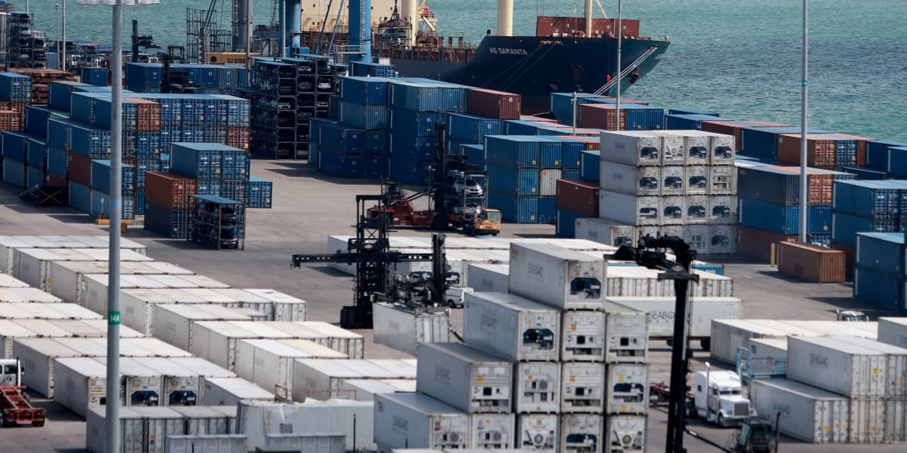 Economic Report: U.S. trade deficit in goods jumps almost 8% to $99 billion as exports sag thumbnail