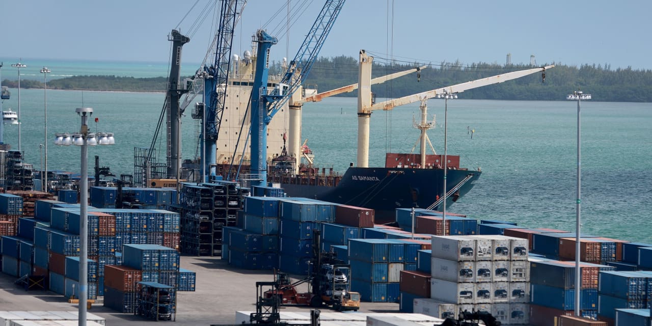 Economic Report: U.S. trade deficit in goods jumps almost 8% to $99 billion as exports sag thumbnail