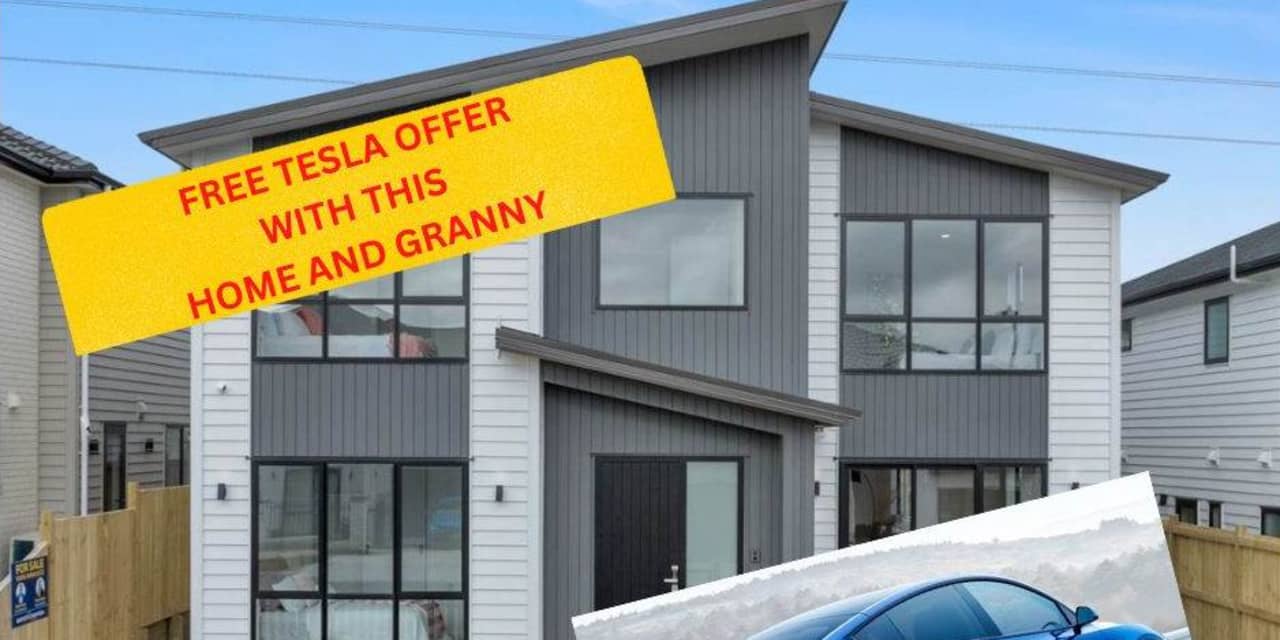 ‘Free Tesla offer with this home and Granny.’ New Zealand real-estate agent fights for buyers in a tough market.