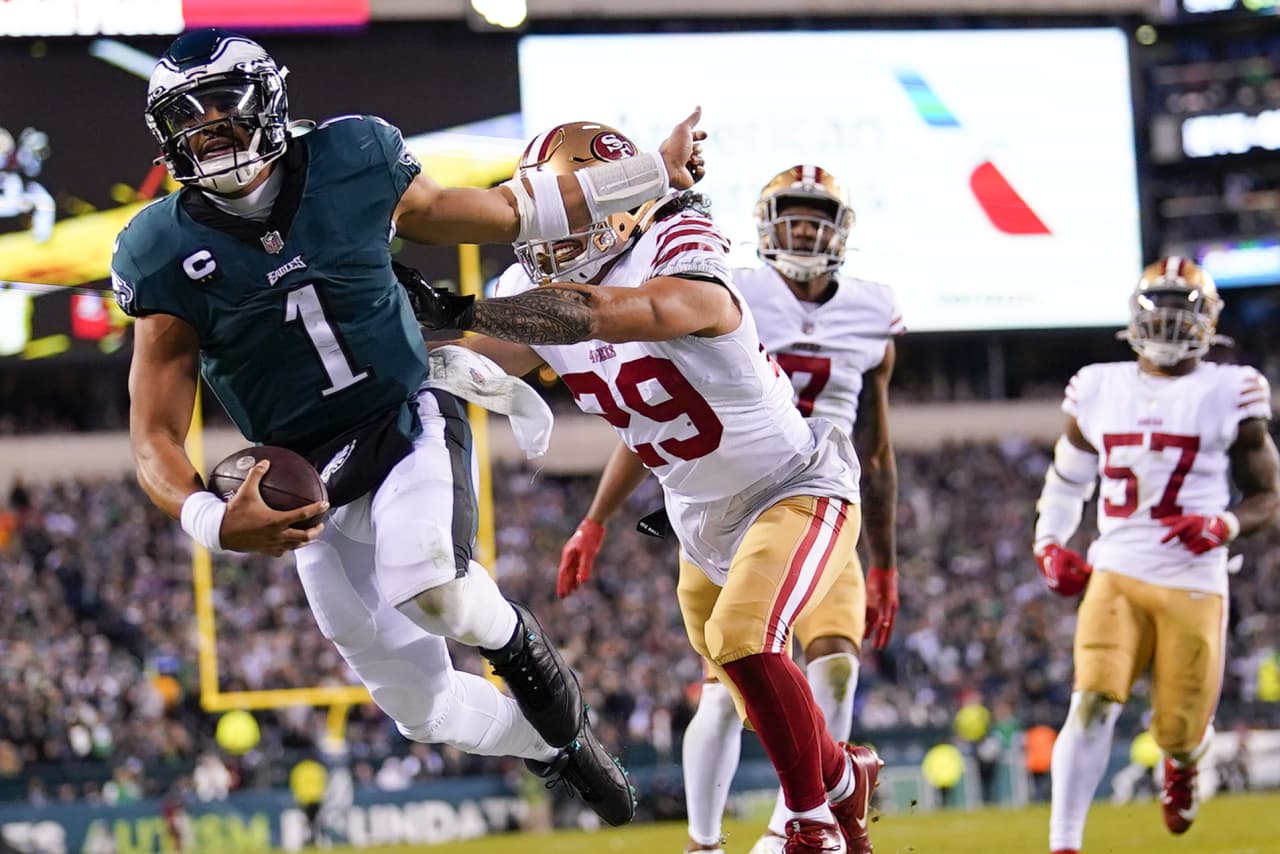 Eagles physically beat 49ers Philly-style, 31-7, to reach Super Bowl LVII