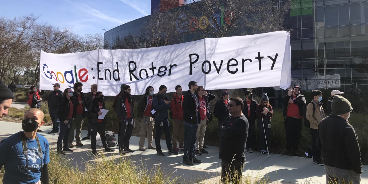 Google’s ‘lowest-paid workers’ ask for raises and benefits at headquarters rally