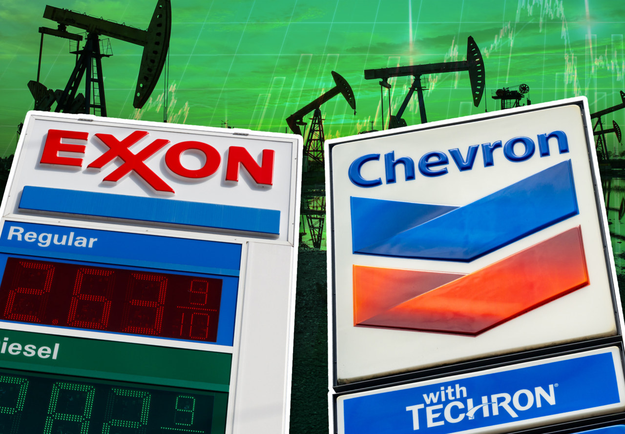 Exxon, Chevron are producing oil at record rates, but lower prices led to lower earnings