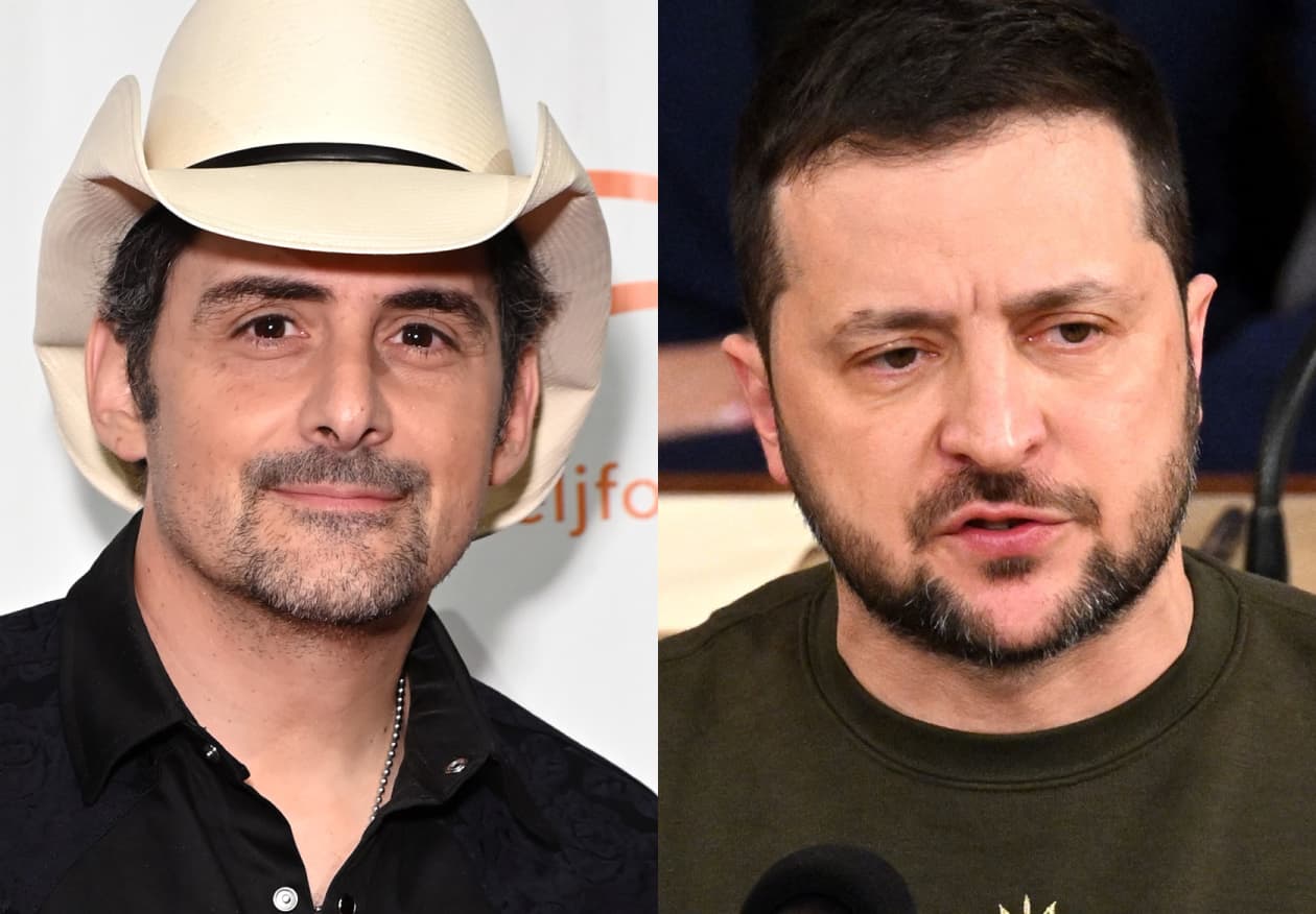 Country star Brad Paisley and Ukrainian President Volodymyr Zelensky join forces on a new song