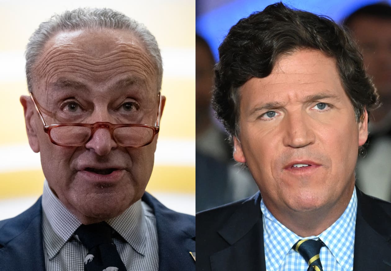 Senate leader Chuck Schumer slams Fox News host Tucker Carlson for 